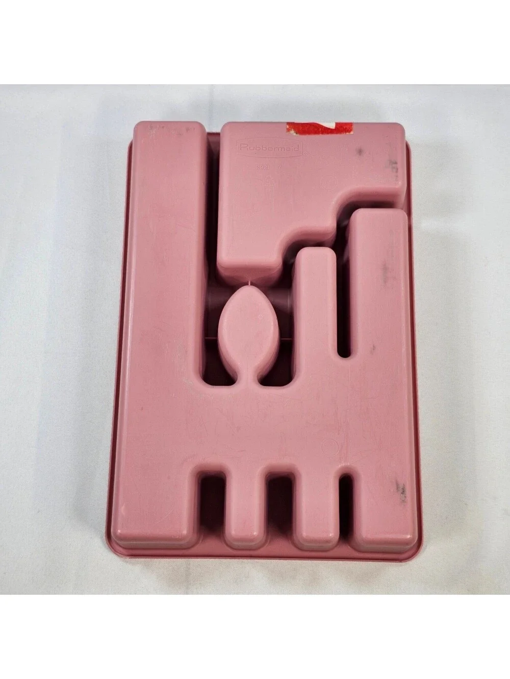 Vintage Rubbermaid Pink Silverware Drawer Organizer Tray 2921 6 Compartment 13x9